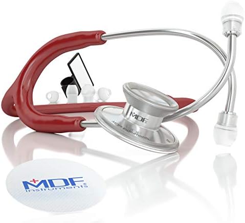 MDF® Acoustica® Deluxe Lightweight Dual Head Stethoscope - Free-Parts-for-Life - Bright Blue (MDF747XP-14)