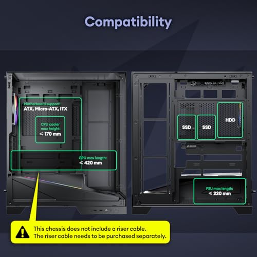 Okinos Aqua 93, ATX PC Case, Tempered Glass Top & Front & Side