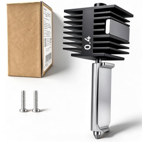 Hardened Steel Hotend Kit for Official Bambu Lab A1/A1 mini with 0.4mm Harden Steel Nozzle,Heating Block Replacement All