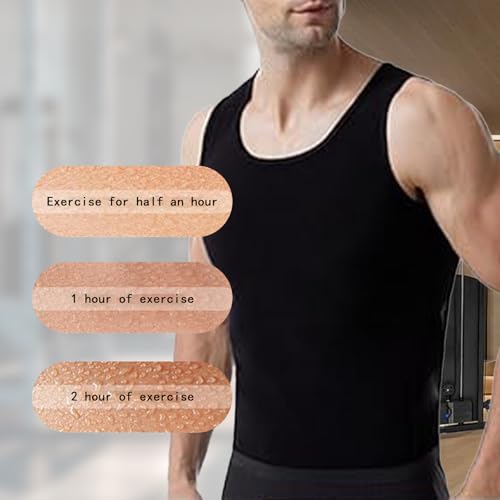 LIUYIDM Traje Sauna Hombre Camiseta Sauna Hombre Adelgazante Camiseta Reductora Hombre Quema Grasa Para Sudar Compression Shirt,Adecuado para ejercicio, gimnasio, sauna
