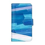 スマ通 iPhone15ProMax 対応 ケース スマホケース 手帳型 ミラー＆カード収納 スタンド ストラップ穴 携帯 カバー カラフルマーカー 手書き アート おしゃれ アイフォン フィフティーン プロ Pro Max (C.ブルー) vd-0487