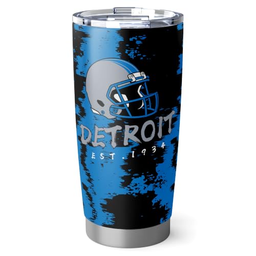 Image of ANTKING Detroit Tumbler 20oz Travel Mug Custom Number Name Gifts | Stainless Steel Insulated Coffee Cup for Women Men