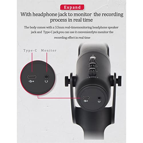 Microphone de streaming USB rétroéclairé avec surveillance audio fluide pour le direct - 5