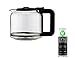 Carafe Replacement for the Cuisinart 12-Cup Glass Coffee Carafe Model DCC-1220BKSWM ONLY - Black Handle/Lid