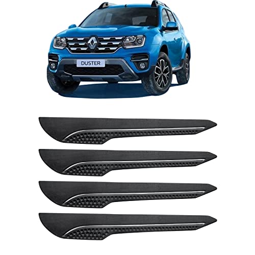 Image of AOSIS-Car Bumper Protector /Bumper Guard for Renault Duster with Single Chrome Stripe (4-Pcs)
