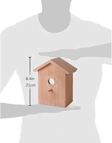 Miniatura 6 de Ochine Casa para pájaros con ventosa fuerte, casa de pájaros de madera, ventana transparente, comedero para pájaros al aire libre, jaula para nido
