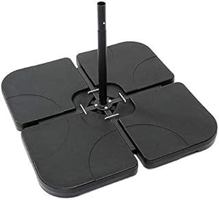 Nova Outdoor Living - Cantilever Base Slabs - Sand & Water Filled - Patio Garden Weights for Umbrella Stand - 20kg per Slab - HDPE Resin Slabs - Square - Black