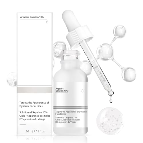 Argeline Solution 10%, Acido Hialuronico Serum Facial, Serum Antiarrugas, serum Hidratante Facial, Calmante, Controla los Poros y Mejora las Arrugas, Todo Tipo de Piel, Sin fragancia-30ml