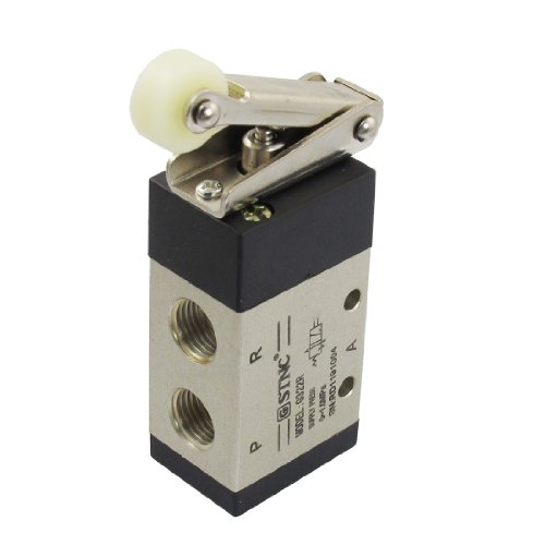 Vanne pneumatique 3/2 1/4" PT à commande mécanique avec galet pour gaz