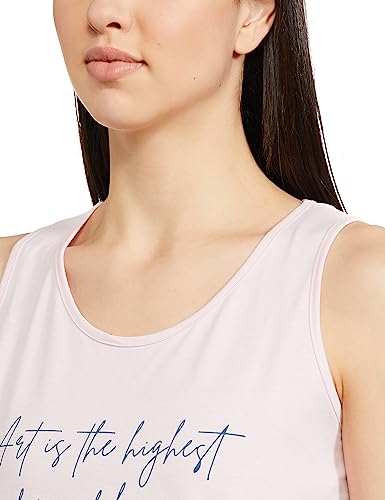 Image of Amazon Brand - Symbol Women's Cotton Regular Fit Sleveless Top and Jogger Night Suit (Night Wear | Lounge Wear Set) (Available in Plus Sizes)