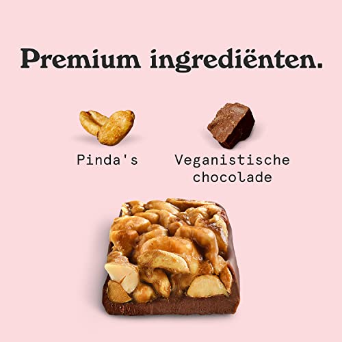 NICKS Peanut crunch, vegan pinda noten reep met keto chocolade, zonder toegevoegde suikers, glutenvrij (12x40g) - Image 4