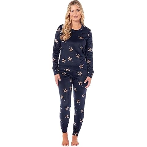 KATE MORGAN Women's Soft Fleece Pyjama Set Cover