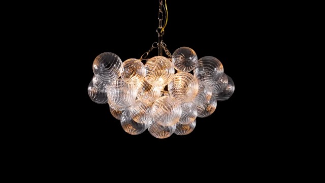 MEIXISUE Modern Glass Ceiling Light,5 Light Nordic Bubble Ball