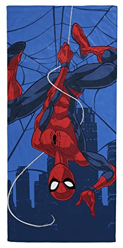 Jay Franco Marvel Spiderman Salut Voisin- Serviette de Plage - 71x147 cm - 100% Coton