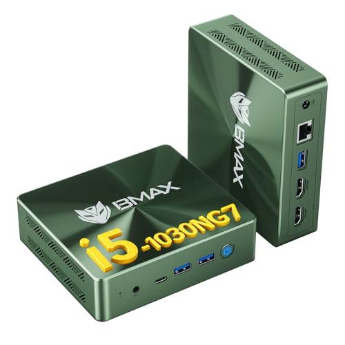 BMAX B6 Pro Mini PC i5-1030NG7 16 GB LPDDR4 RAM/512 GB NVMe SSD Mini-Desktop-Computer WiFi5 4K/60 Hz Triple-Display BT4.2 Gigabit Ethernet Typ-C/HDMI Mini-Computer