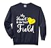 Funny Softball Quote My Heart is on That Field Softball Mom Comfort Colors Adult Sweatshirt