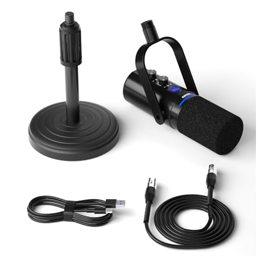 PUPGSIS Dynamic XLR/USB Podcast Microphone