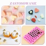 2 sztuki silikonowe formy w kształcie serca do żywności - kostki lodu, czekolady, cukierków, ciast - formy do pieczenia na miłość DIY