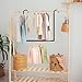 Hanging Closet Rod Adjustable Width Height Closet Rods For Hanging Clothes Black Closet Extender Hanging Rod Clothes Space-Saving Hanging Bar Organizer