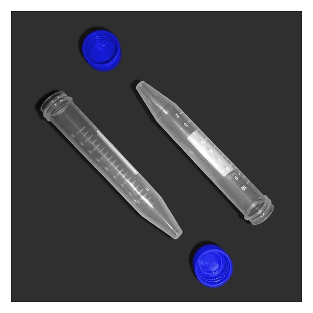 Équipements et fournitures de laboratoire Tubes à centrifuger de 10 ml avec échelle, accessoires laboratoire, tube fond conique bleu, 100 pièces/sac