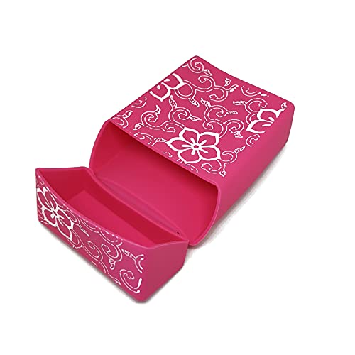 Silicone Cigarette Case Pack Box Cover Cig Holder King Size Cigarettes Pink Flowers Design Novelty Gifts for Her Accessory BestWayDigital
