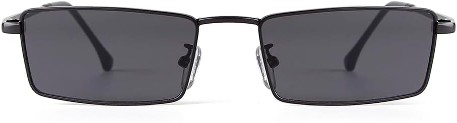 Small Y2K Narrow Rectangle Sunglasses Womens Mens Retro 80s 90s Sun glasses UV400 Sunnies