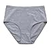 Women's Mid-rise Panty Underwear Fashion Classic Solid Breathable Stretch Comfy Briefs Shorts Panties Underpant Gray Large