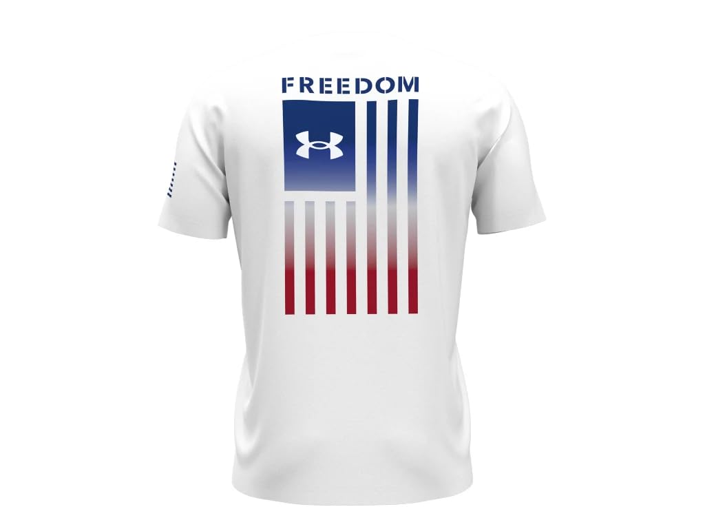 Under Armour Freedom Flag Gradient Short Sleeve Tee, (100) White / / Royal, 3XL