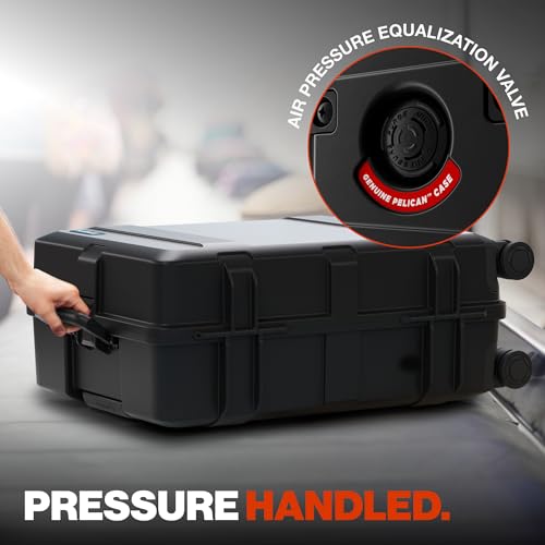 Image of Pelican ATX Luggage Hard Case Luggage with Wheels - Waterproof Hardshell - Medium Size (25 Inch) Check-In Suitcase (Black)
