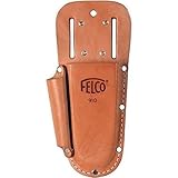 Felco Leather Holster (F 910+) - Tool Pouch w/ Extra Slot for Pruning Shears or Construction / Utility Tools