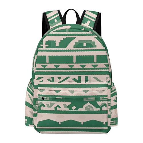 Heavy-Duty Backpack with Reinforced Base And Side Pockets, Four Seasons Print Print Travel Bag