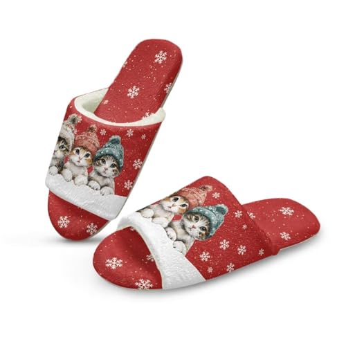 Wanyint Womens Fluffy Slippers Soft Warm Slippers Indoor House Slides Open Toe Bedroom Sandals Trendy Slip On House Shoes