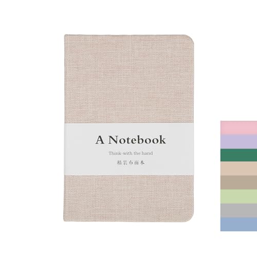 Journal de poche A6 PATIKIL en lin abricot avec 256 pages lignées de 100g pour vos notes