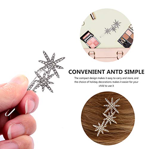 ABOOFAN 2 pçs prendedores de cabelo com cristal presilhas de cabelo elegantes acessórios de cabelo p