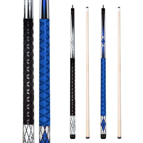 Joovon Pool Sticks Set of 4 and Pool Sticks Set of 2 with 13mm Cue Tip 58
