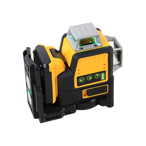 Nivel láser autonivelante de 12 V, haz verde de 12 líneas, 3 x 360 grados, para bricolaje en el hogar, sin batería