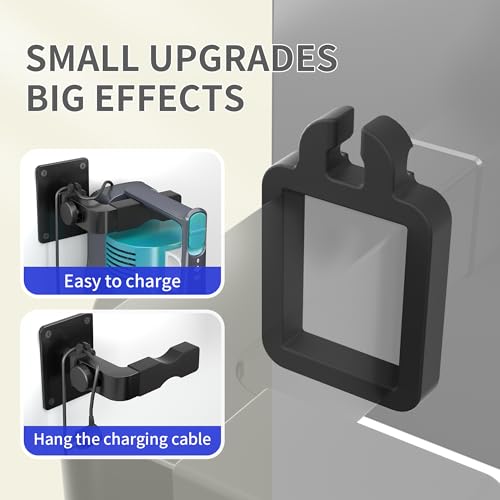 Image of Shark Vacuum Cleaner Wall Mount with Clip Mini Shark Cordless Vacuum Stand Compatible for Shark IX141 IZ562H IZ682H IZ361H IZ462H IZ163H IZ363HT IZ483H and V7 V8 V10 V11 V12 V15 (Black+Clip)