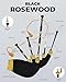 Highland Redstone Professional Full-Size Rosewood Scottish Bagpipe – Lead-Free Glossy Black Finish | Gold-Engraved Mounts & Ferrules | Cowhide Leather Hard Case | Premium Reeds + FREE Practice Chanter