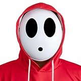 Panamanta Shy Guy Mask for Halloween Men's Cosplay Costume White Game Mask Halloween Masquerade Props for Kids