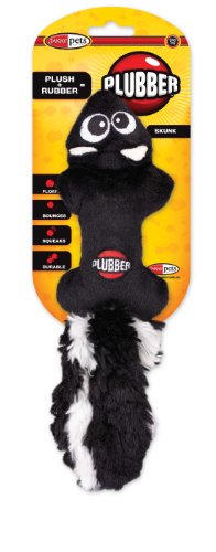 Jakks Plubber Dog Toy, Skunk, Small