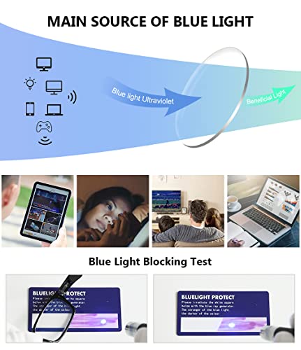 Image of Eyekepper 4 Pack Oversized Blue Light Filter Glasses Women Cat Eye Computer Reading Glasses Amber Tinted +1.50