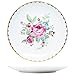 Bicuzat Vintage Floral Flowers Pattern Ceramic Salad Plates, Pasta Plates, Fruit Plates, Appetizer Plates, Dessert Dishes,Dinner Plates, Holiday Plates, Set of 4-A