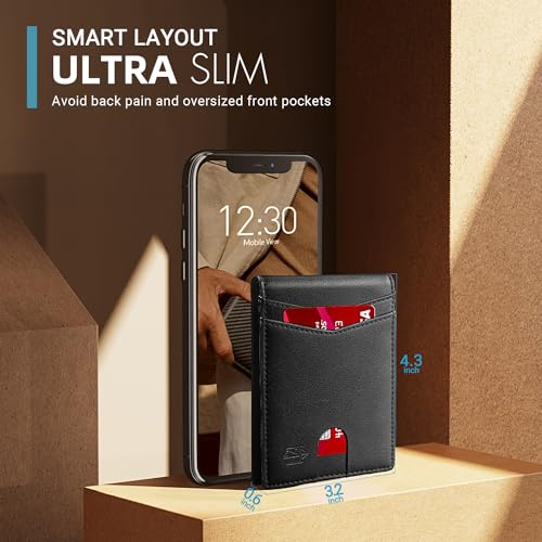 Zitahli Men's Wallets 15 Card Holder Slim Rfid blocking Wallet for Men Leather 2 ID Window With Gift Box3