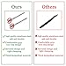 TUICARE 2pcs Snake Feeding Tongs, 15 inch Snake Hook Snake Grabber Tool Snake Stick Reptile Tongs for Bearded Dragon Snake Reptile Gecko Tank Accessories Terrarium Supplies