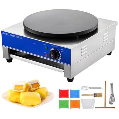XSDAJSD Máquina eléctrica Comercial para Hacer panqueques, blintzes y rollitos de Primavera, de Acero Inoxidable. Ideal para Puestos de Comida.