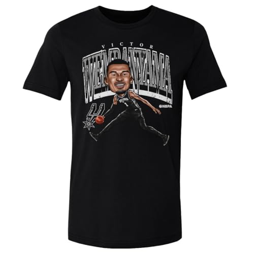 500 LEVEL Victor Wembanyama San Antonio Spurs Shirt - Victor Wembanyama San Antonio Spurs Cartoon WHT (Black X-Large)