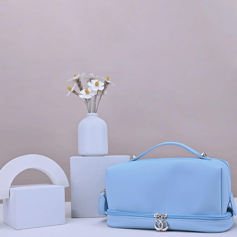 Waterproof Pu Storage Bag for Lady's Hand held Toiletry Bags When Traveling image 4