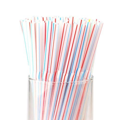 100 pitillos desechables flexibles para bebidas miniatura 1