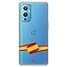 Movilshop Custodia per [ OnePlus 9 ] Disegno autentico [bandiera spagnola] in silicone flessibile trasparente custodia case cover gel per smartphone.