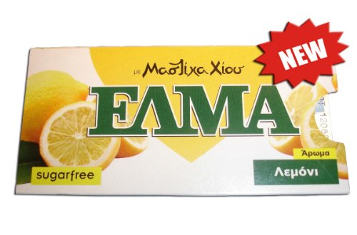 Greek Mastic Chewing Gum with Lemon "Elma" Sugar Free (3 Packages X 10 Tablets) by ELMA